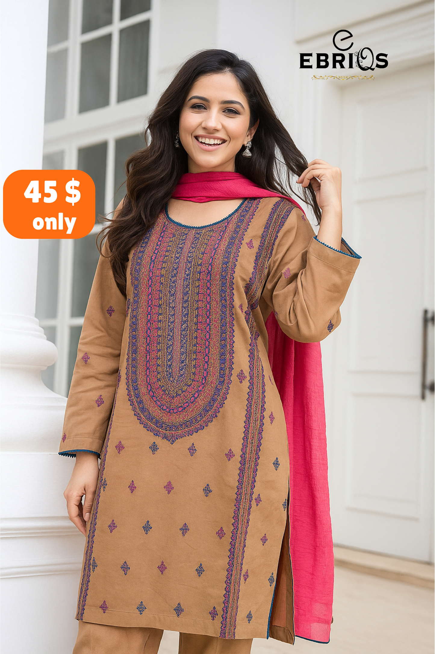 Soft lawn fabric – breathable & summer-friendly