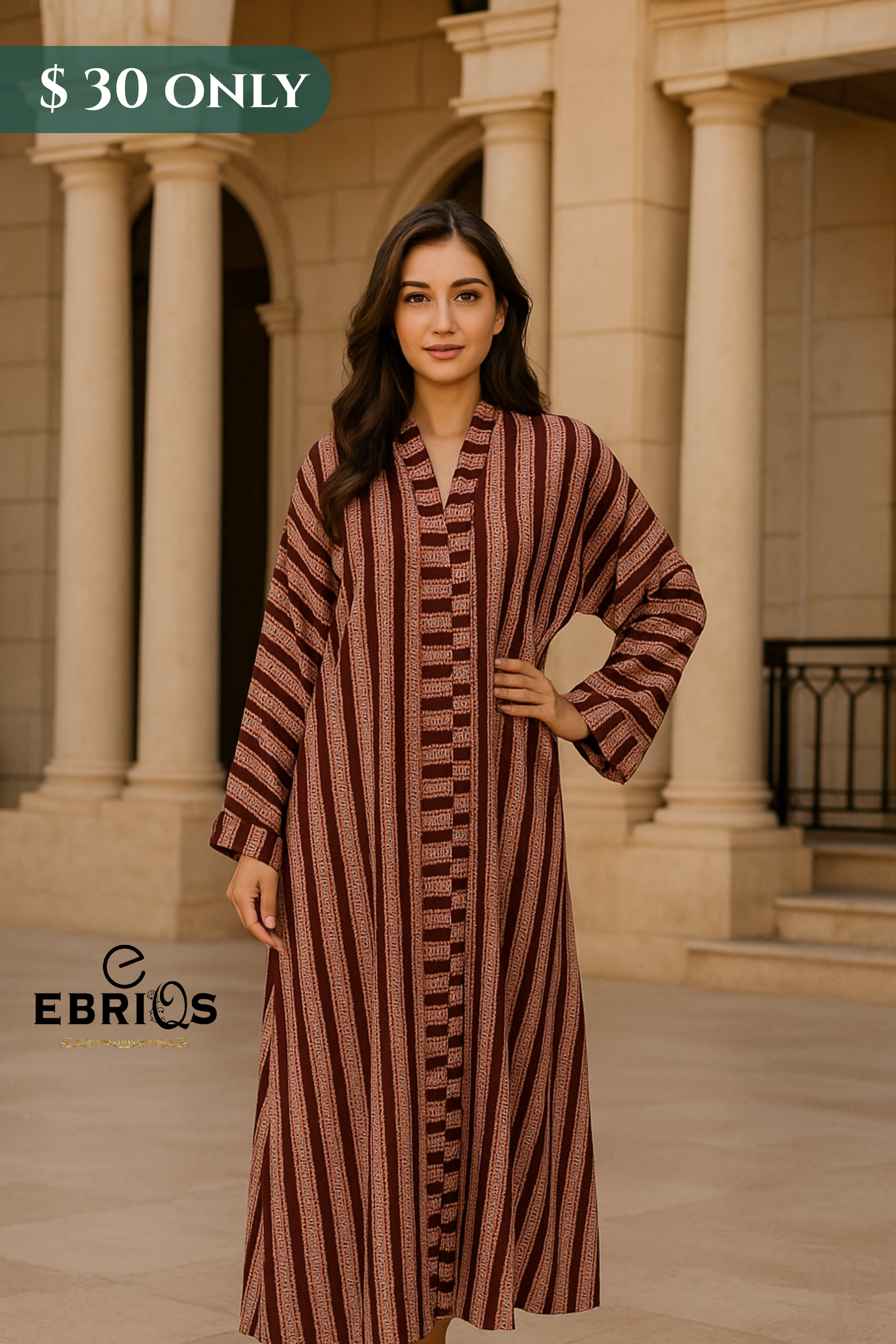 Maroon Tribal Striped Dress – $30 Only