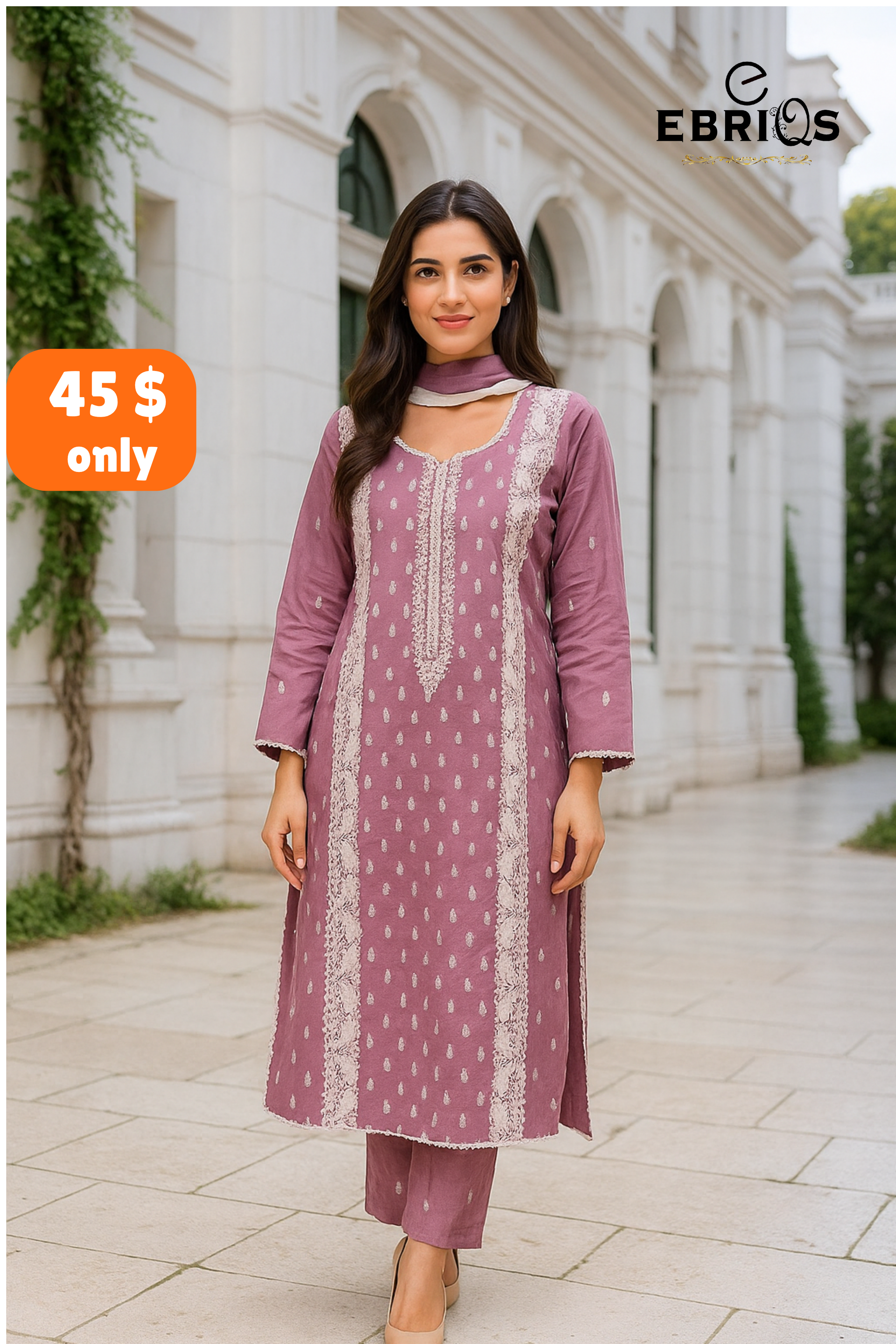 Everyday Chic in Mauve – 3-Piece stitched Suit