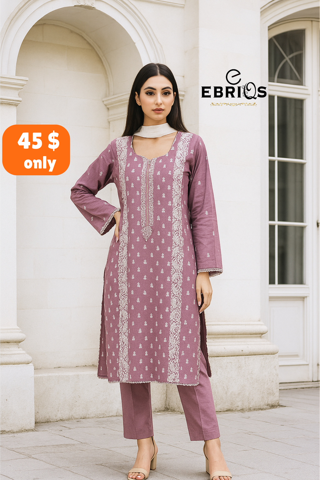 Everyday Chic in Mauve – 3-Piece stitched Suit