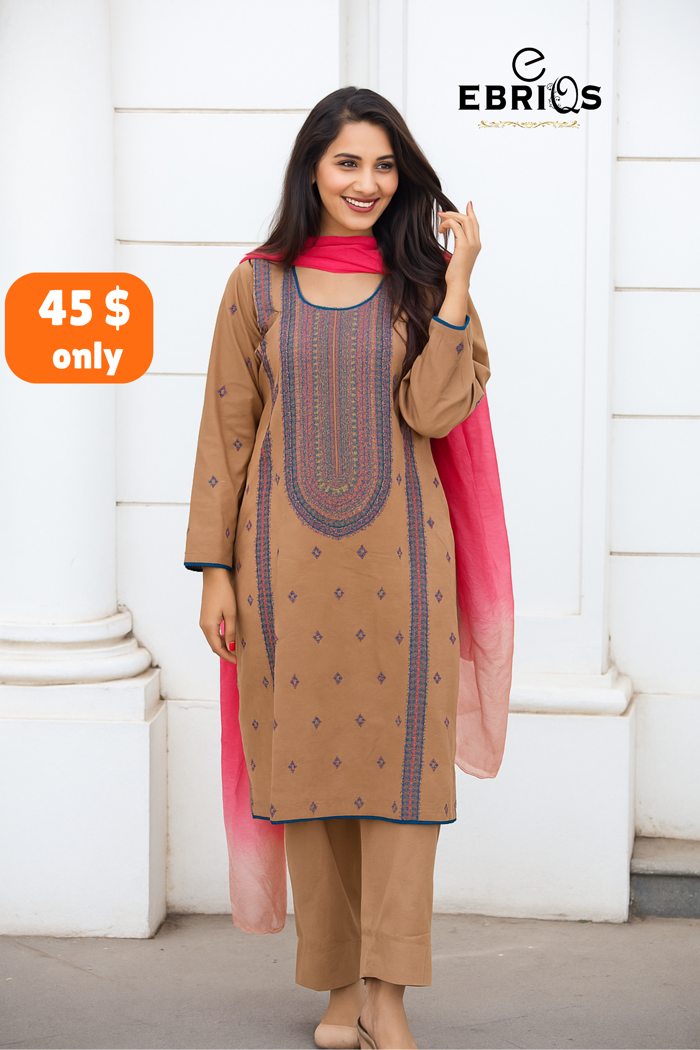 Soft lawn fabric – breathable &amp; summer-friendly