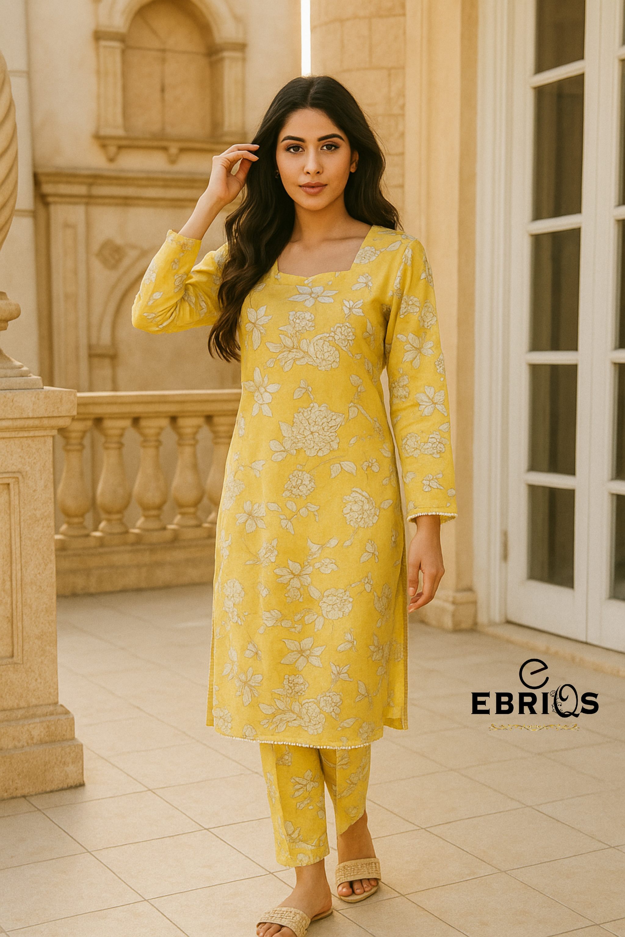 Ebriq’s Sunshine Yellow Floral Set