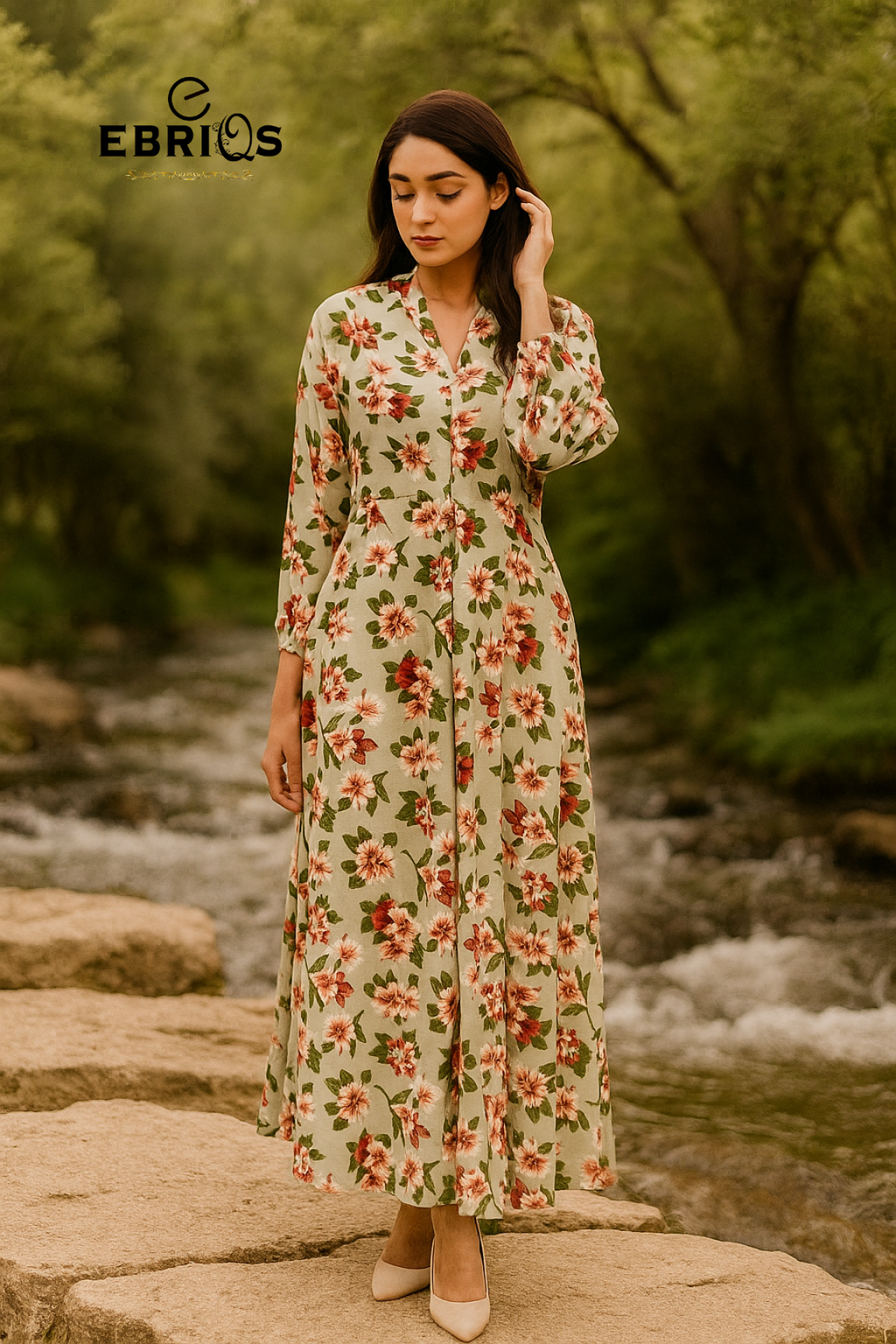 Elegant Floral Maxi Dress – Timeless & Chic