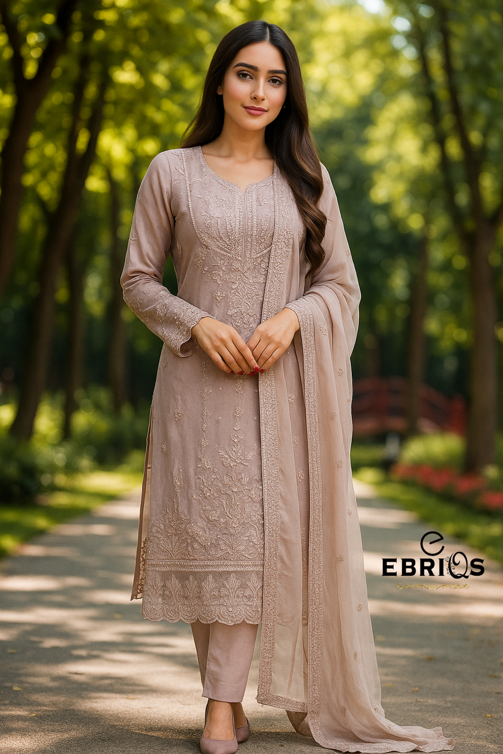 Elegant Embroidered 3-Piece Suit