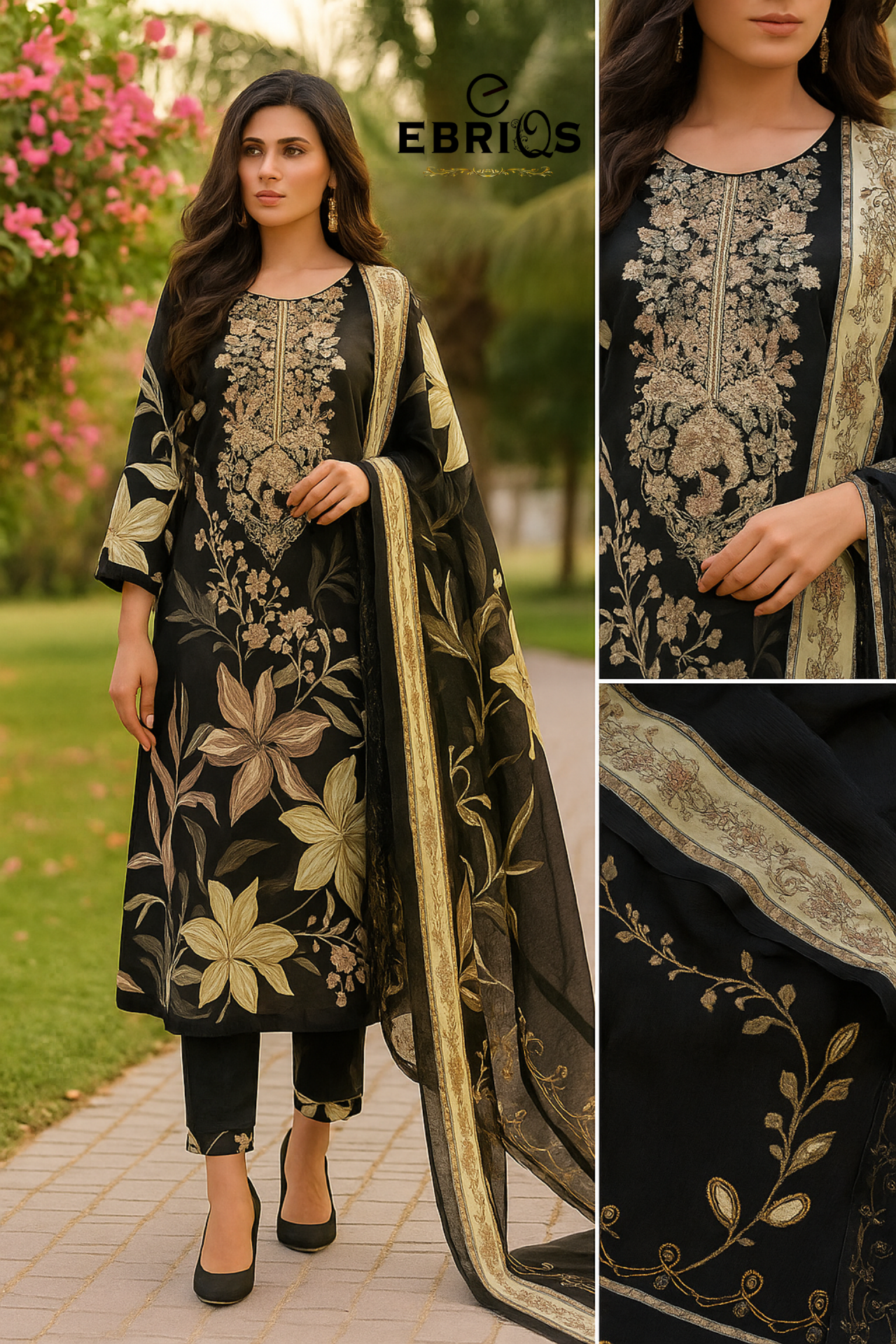 Printed Lawn Suit with Dupatta