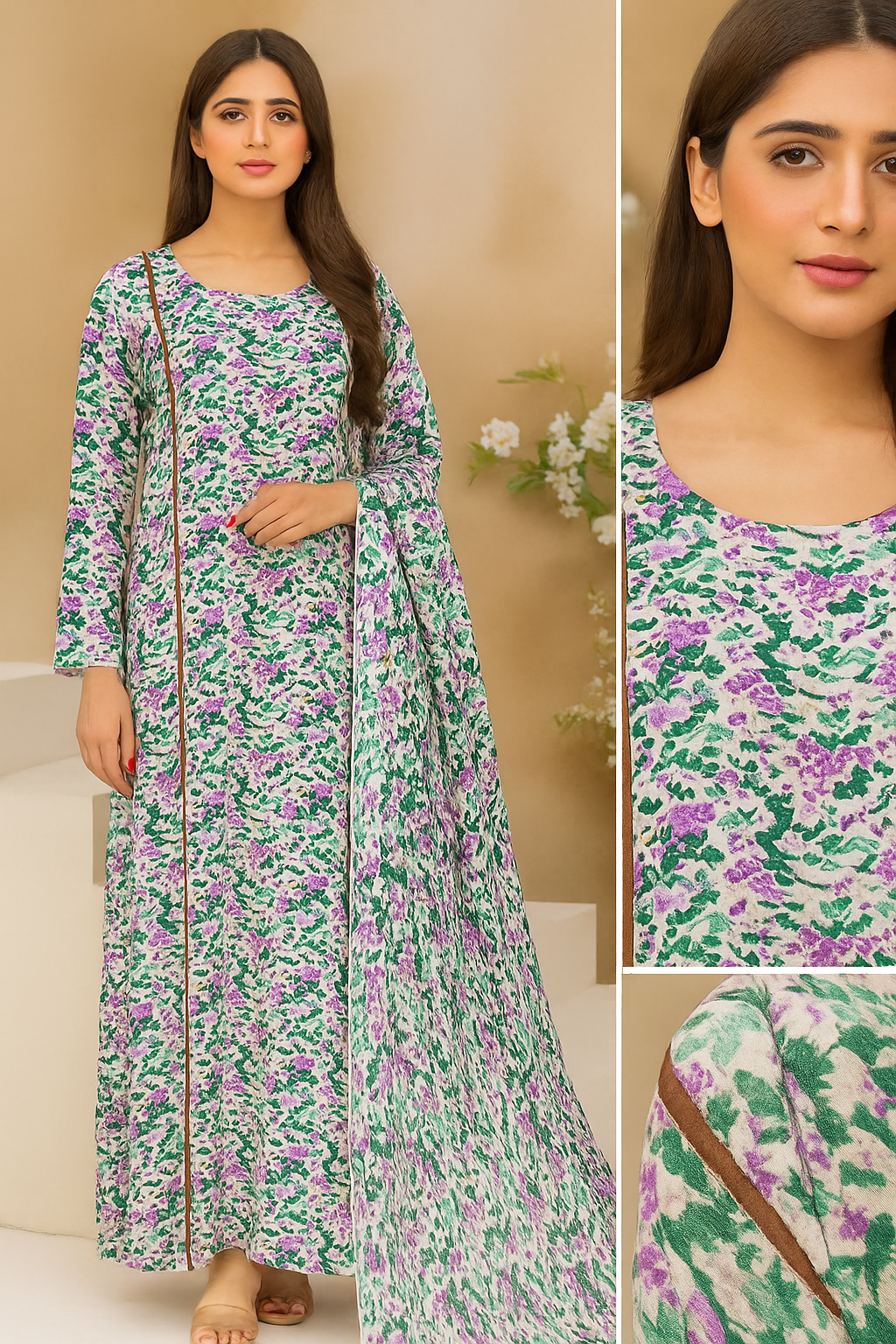 Affordable Linen Maxi with colorful Print