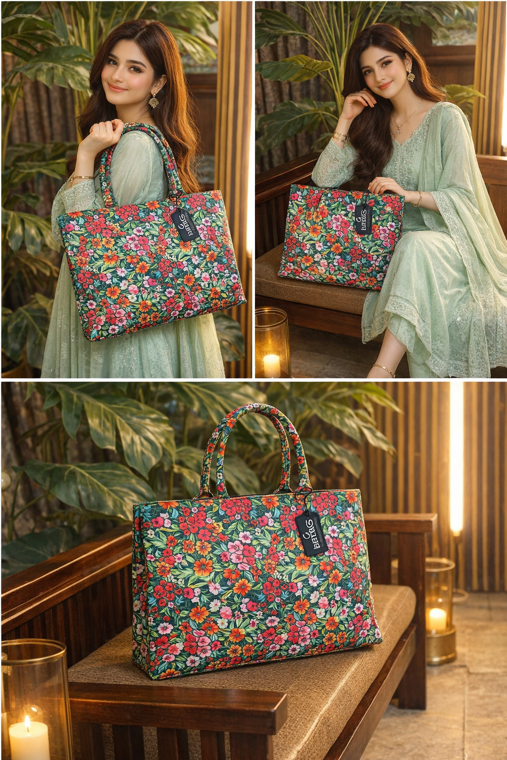 Floral Tote Bag By Ebriqs | Affordable Price