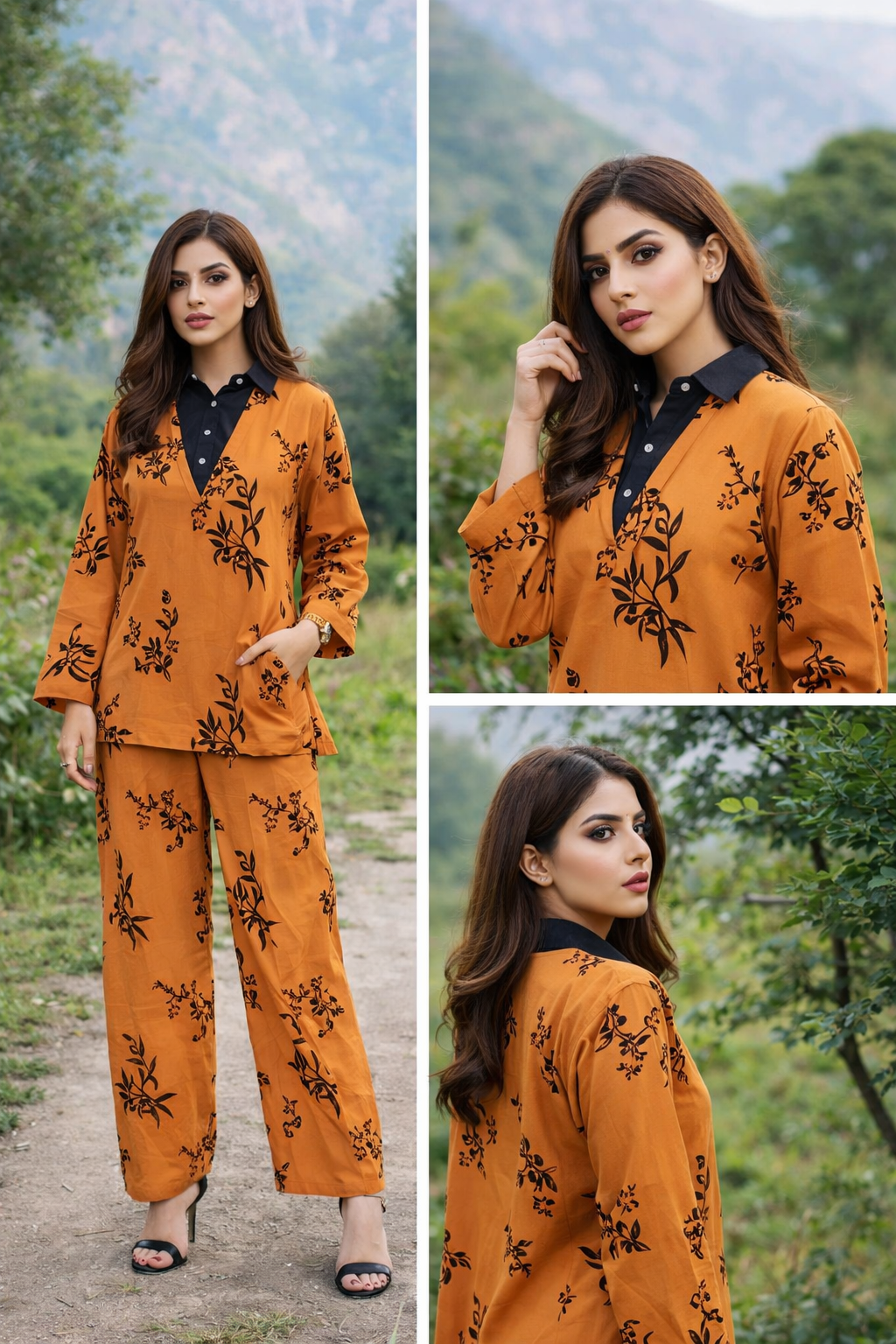 Floral Co-Ord Set for Women | 2 Piece Printed Shirt & Trouser